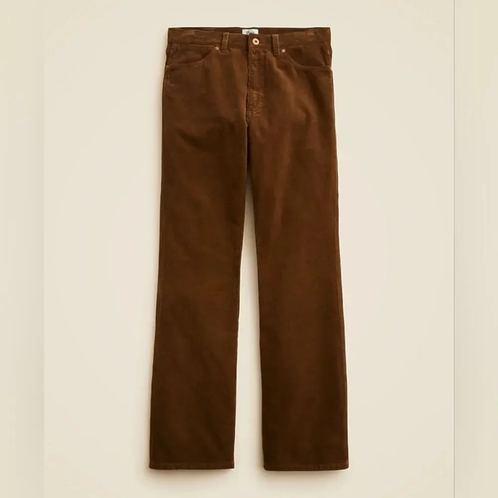 J.Crew Mens Slim Corduroy Pants W36 L30 Flex Slim Brown Minimalist Dark Academia